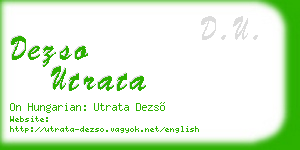 dezso utrata business card